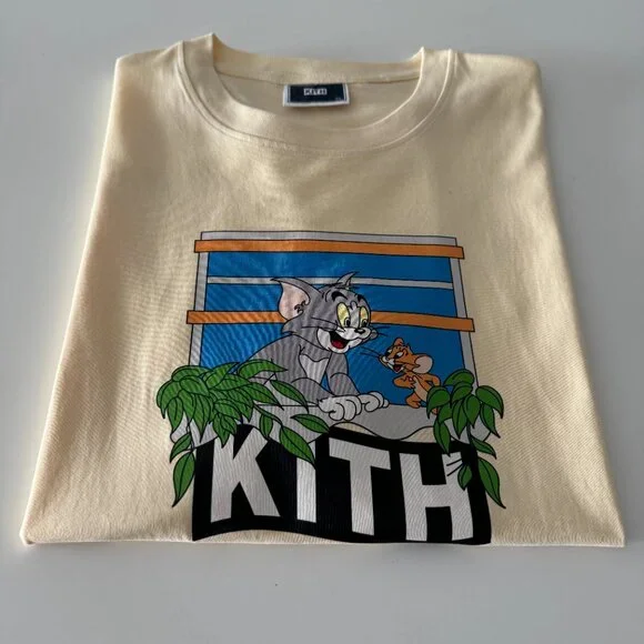 Kith KITH X TOM & JERRY HANG OUT TEE Black Tom And Jerry Shirt Kith X
